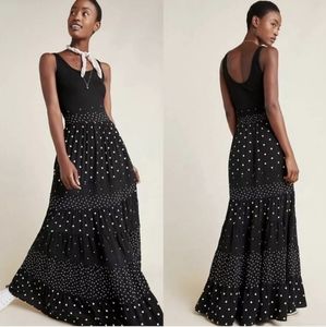 Anthropology Cute Polkadot Maxi Dress